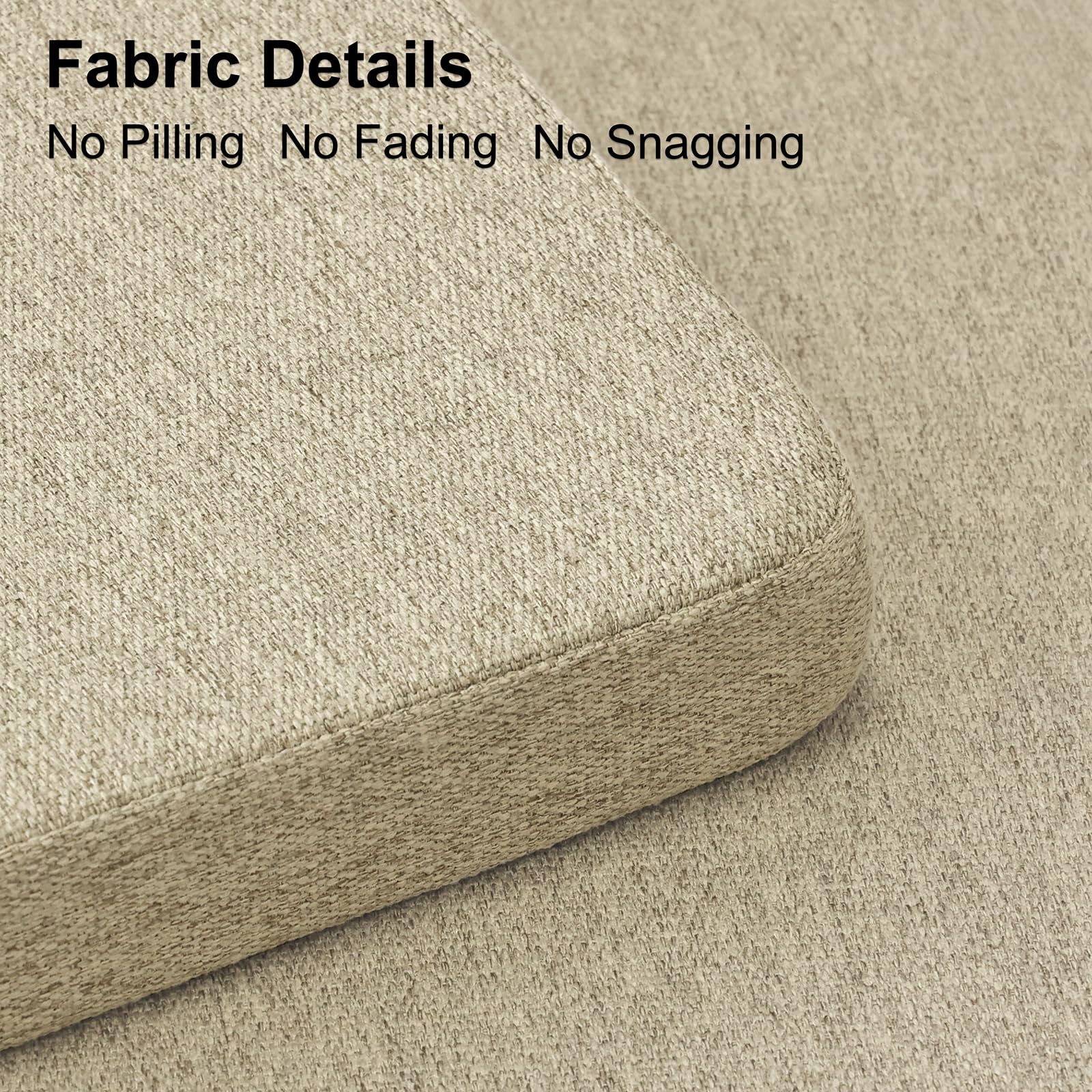 Shinnwa cushion edge stitching detail demonstrating reinforced seams