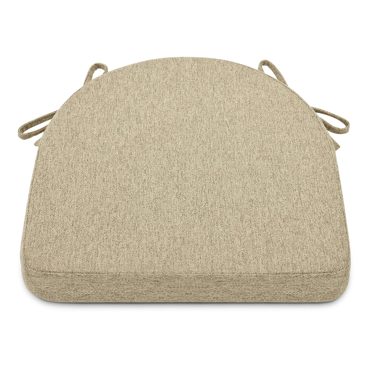Shinnwa dining chair cushions top view in natural linen for comfortable seating