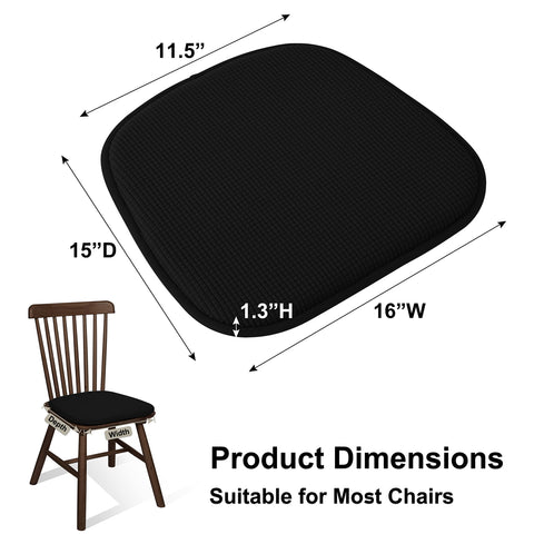 Shinnwa dining chair cushions in U-shape design fit most chairs.