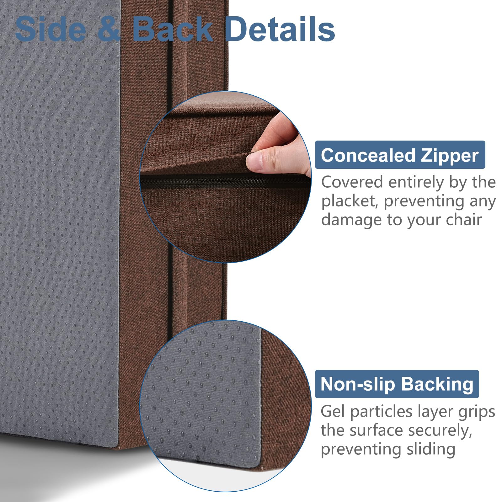 Removable machine-washable cover for easy care