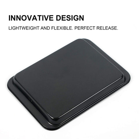 Shinsin rimmed border design prevents spills and improves airflow during baking.