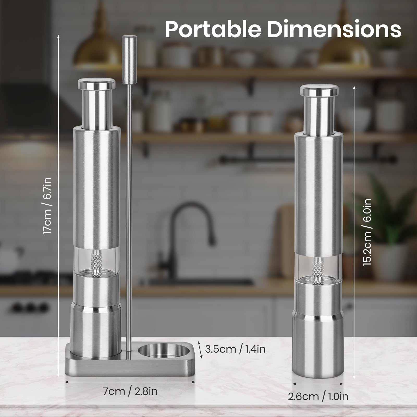 Shker stainless steel grinding core ensures durability during everyday use.