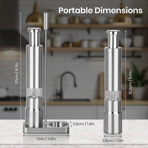 Shker stainless steel grinding core ensures durability during everyday use.