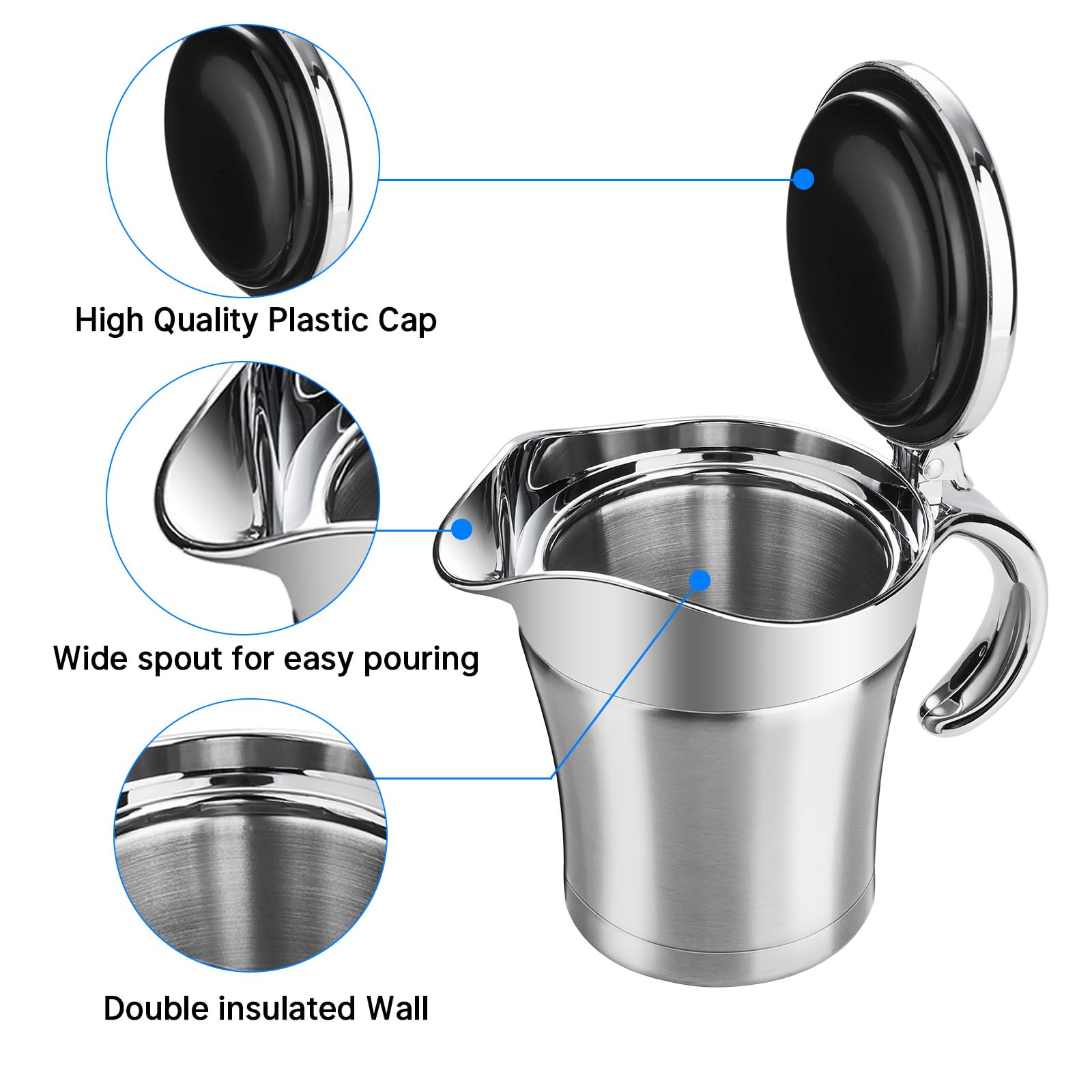 Shofilt satin finish gravy server adds sleek style to festive tables.