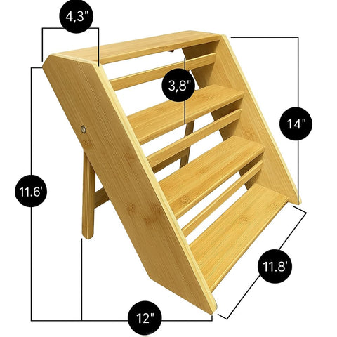 Sholramo bamboo spice rack sturdy construction supports frequent spice use.