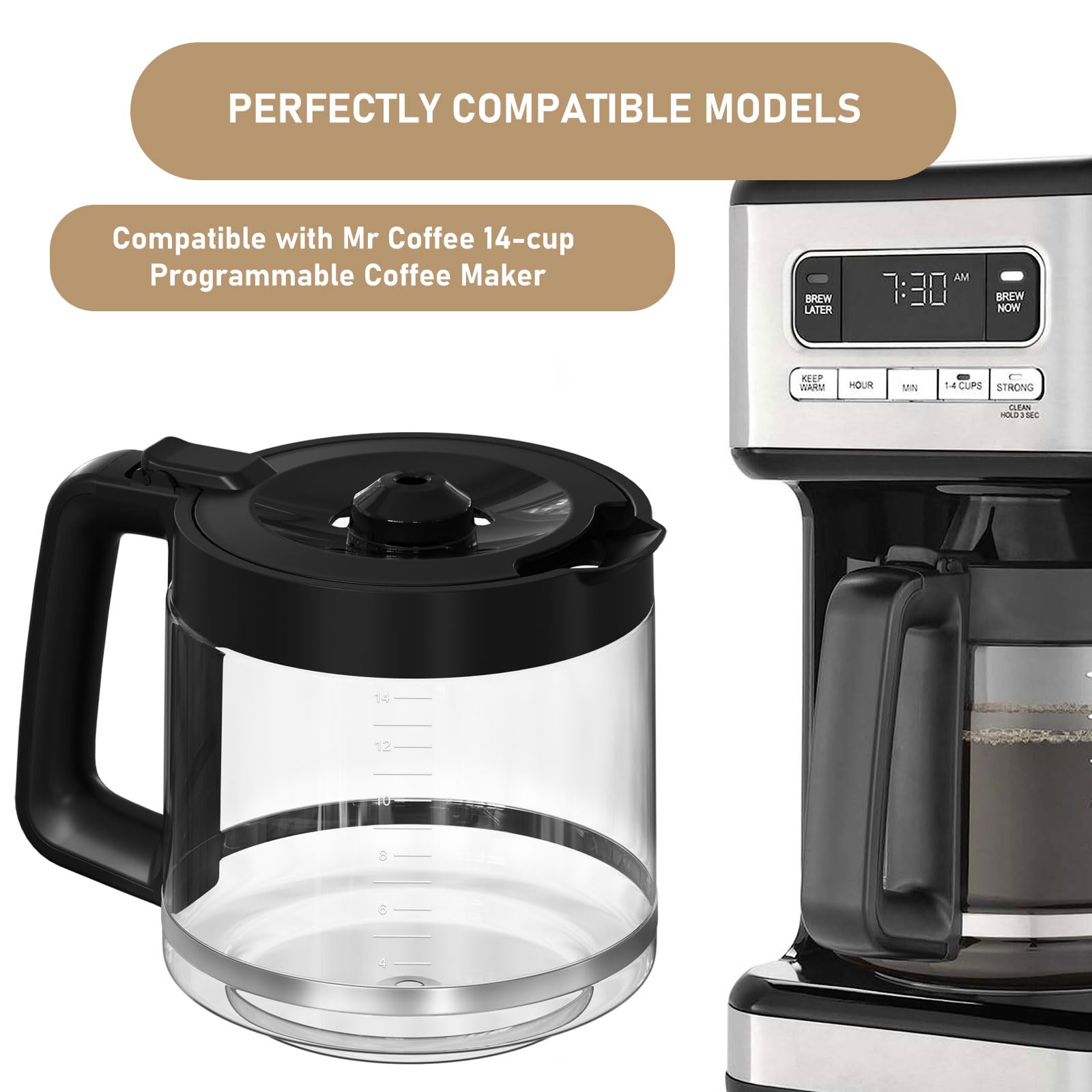 Shonshon BPA-free glass carafe for safe coffee serving