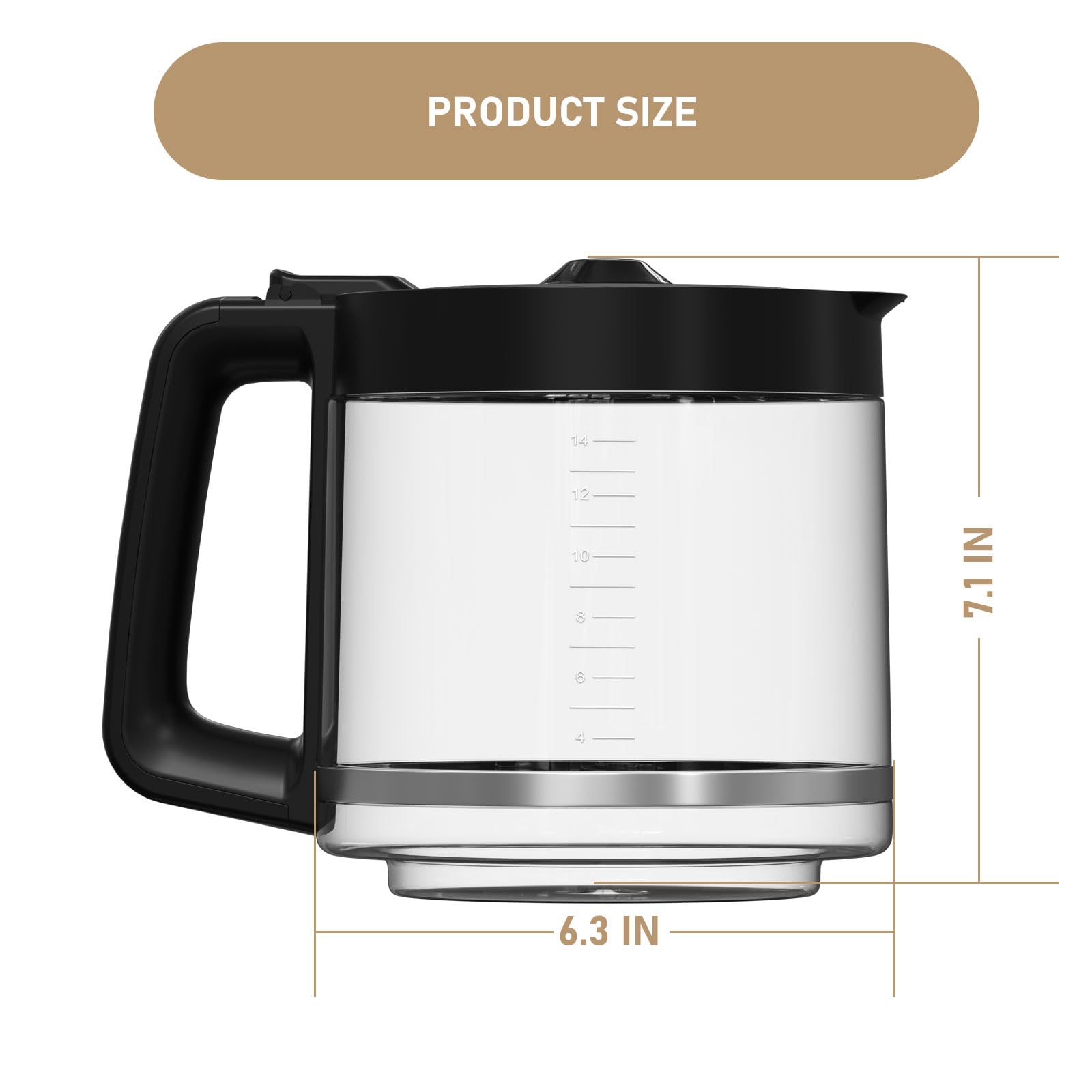 Shonshon ergonomic handle carafe, comfortable grip while pouring