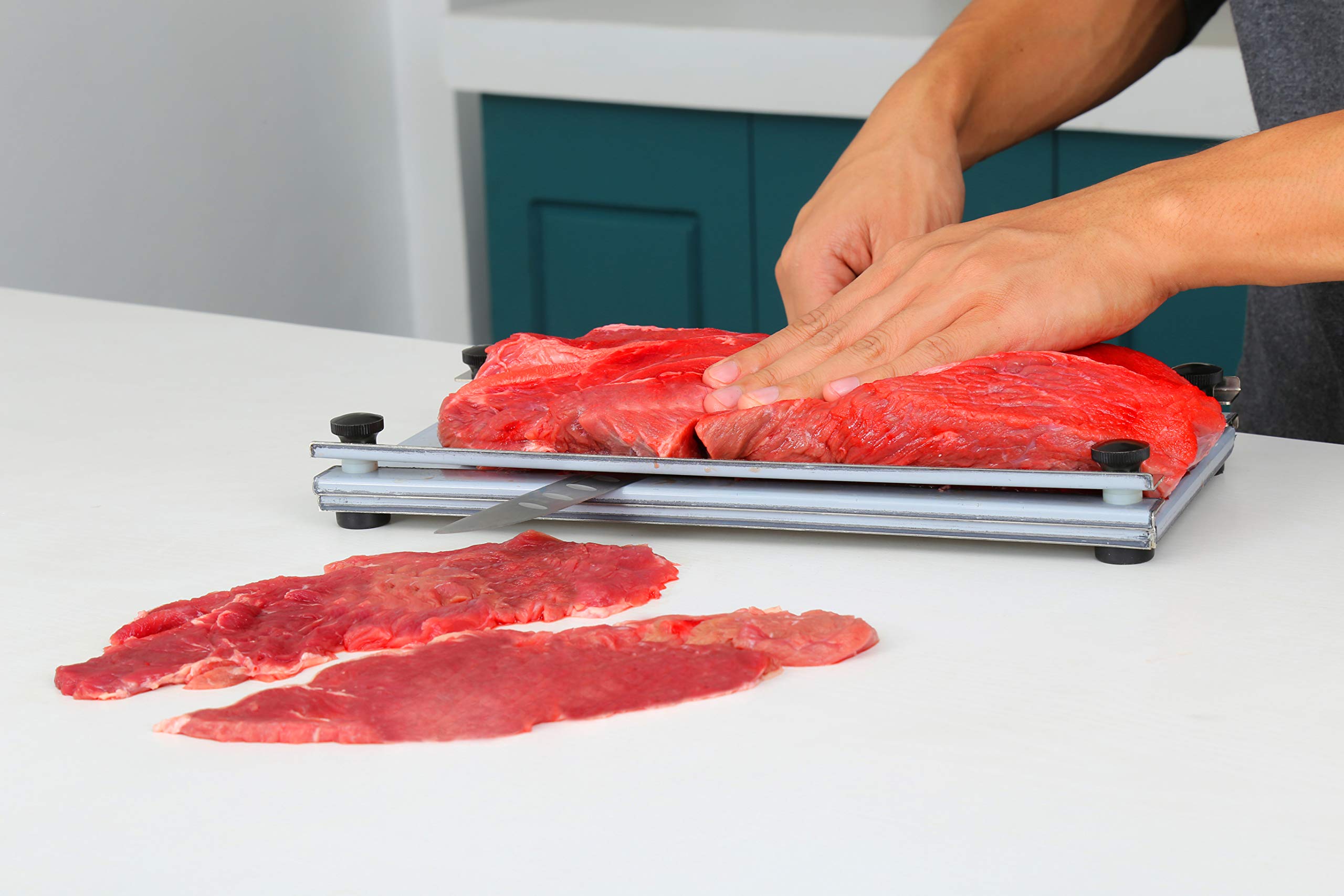 Shop-Ezy ten-inch stainless knife delivering clean, even slices