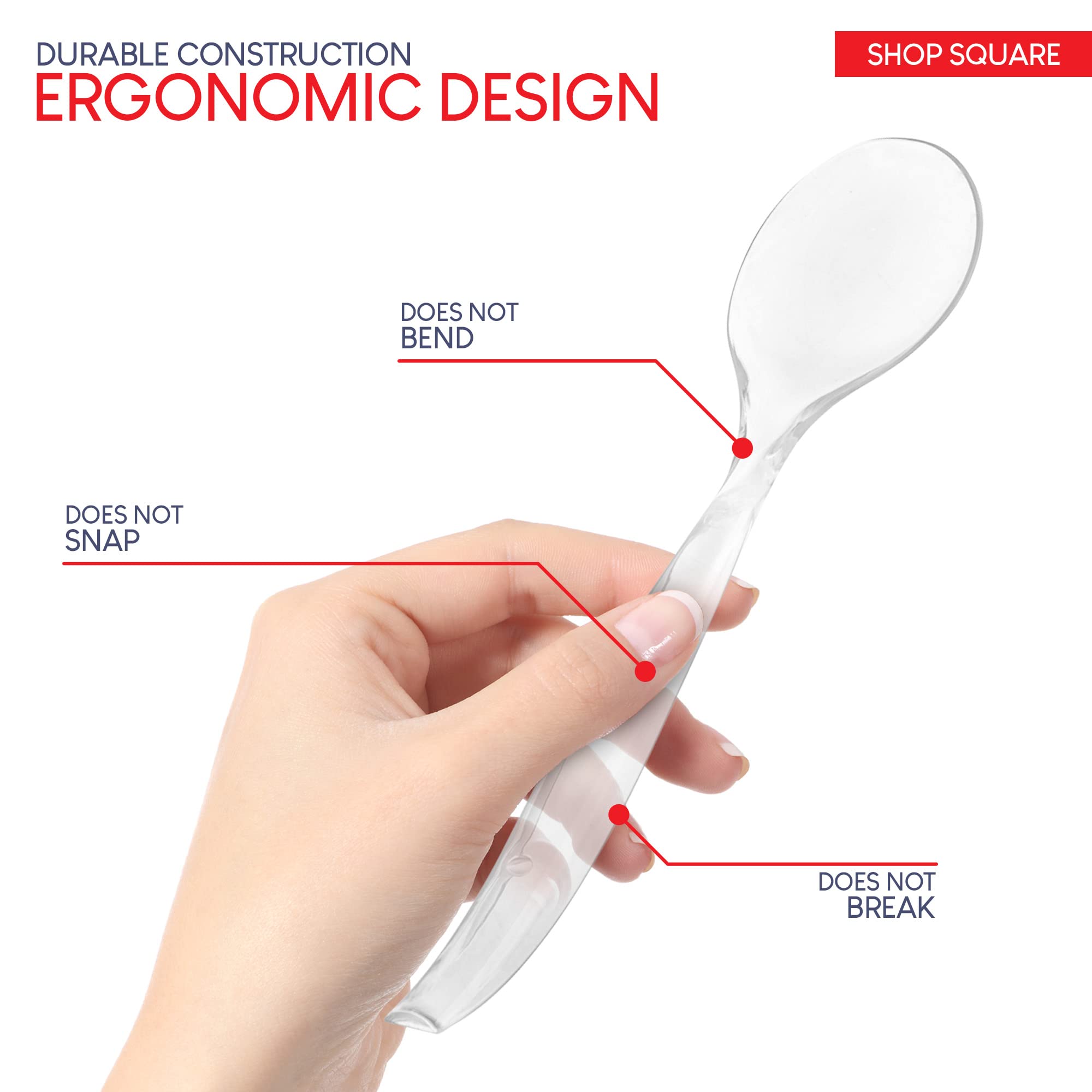 Shop Square 10-inch forks ideal for entrees at buffets.