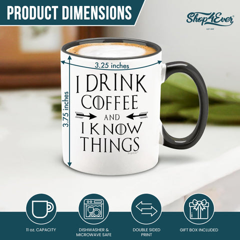Shop4ever mug handle close-up showing a comfortable black grip.