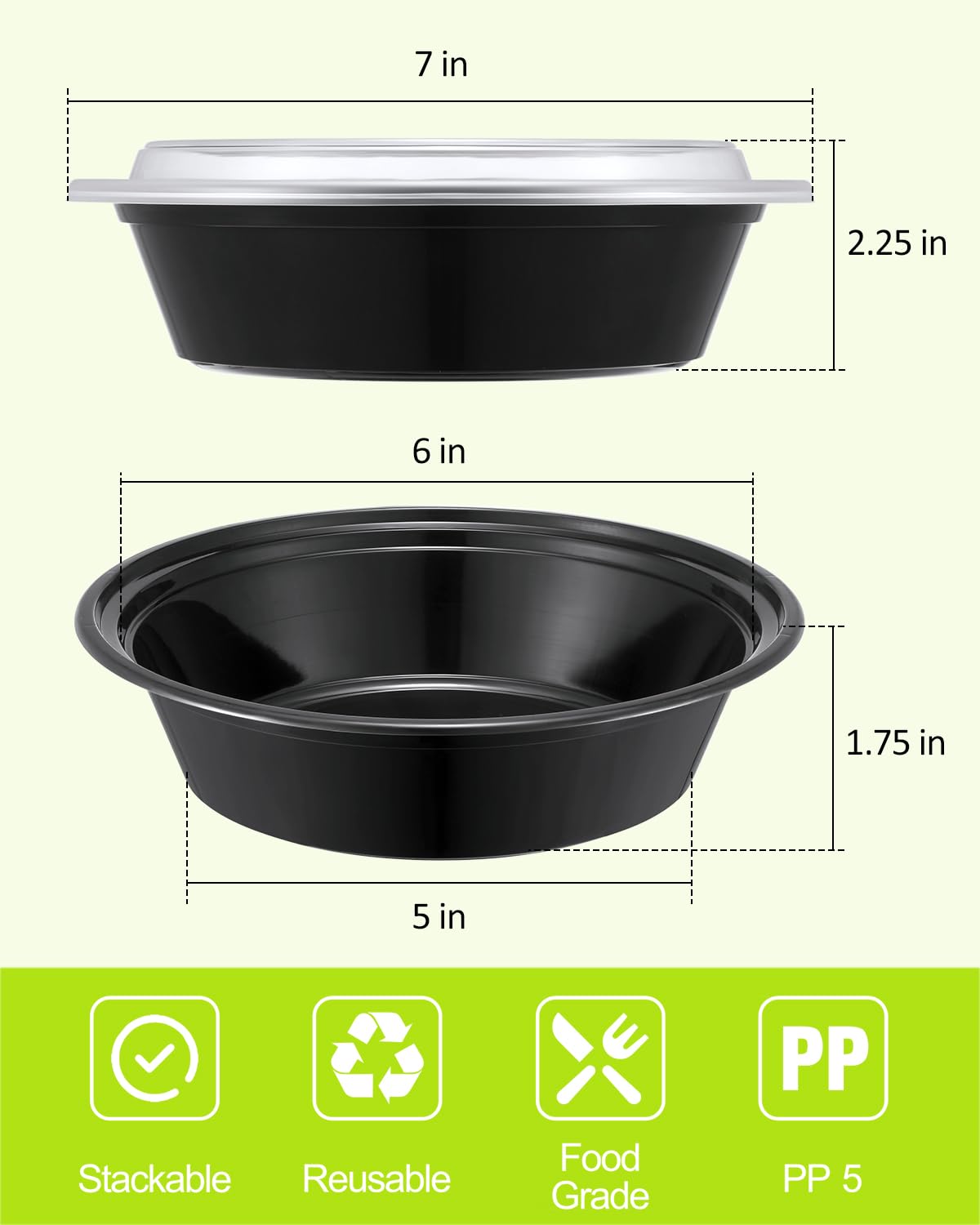 ShopDAY containers with clear lids for quick meal identification and freshness