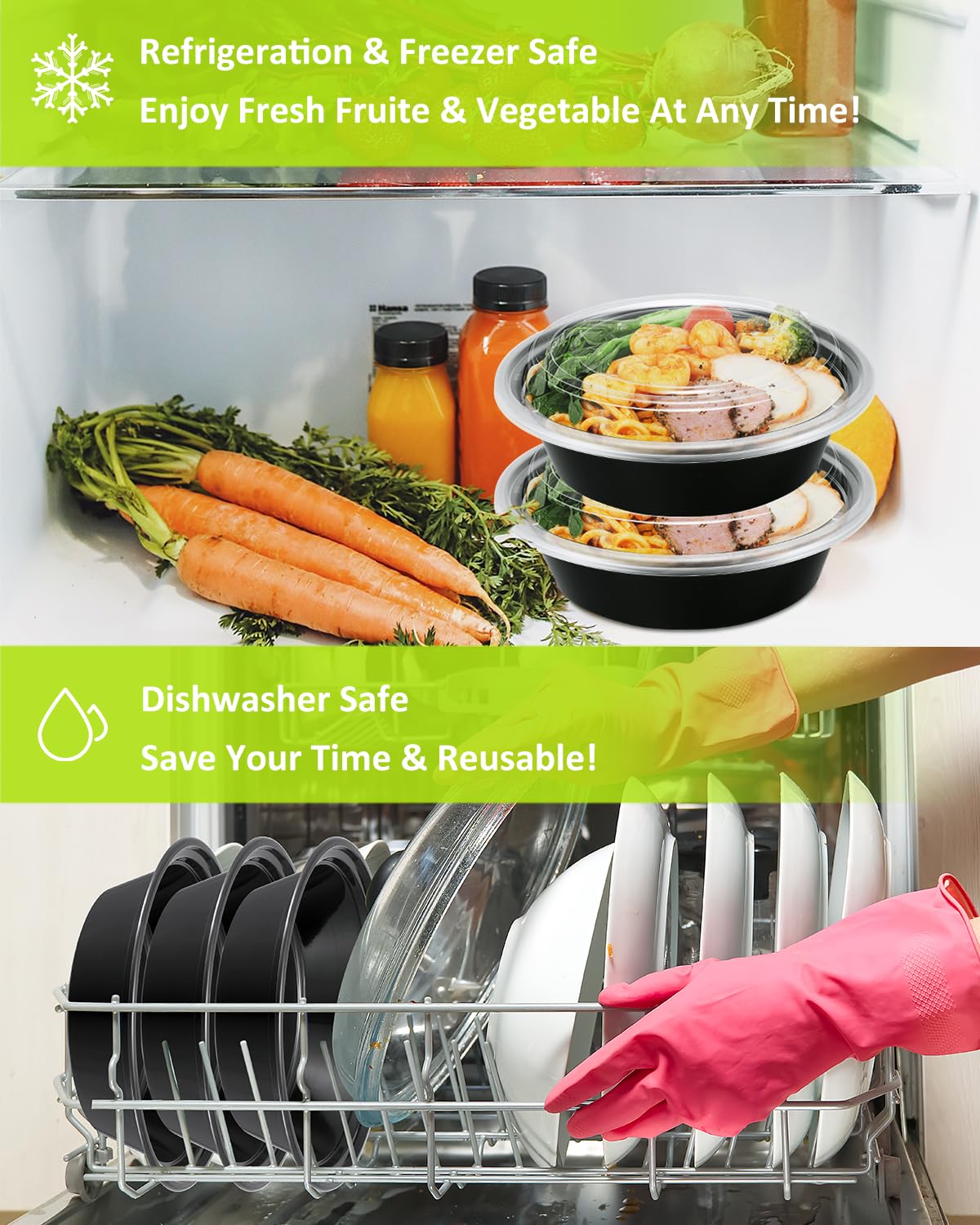 ShopDAY 7-inch top diameter fits various foods without crowding
