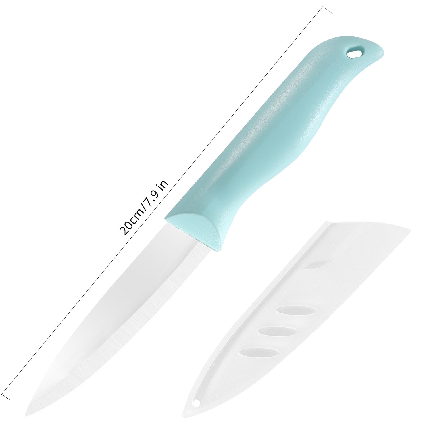 Shoplease pink 4-inch fruit knife close-up ergonomic grip for veggies