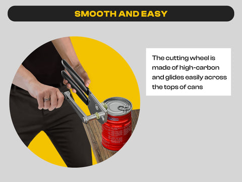 ShoppingOnBed can opener with soft-grip handles for comfortable control