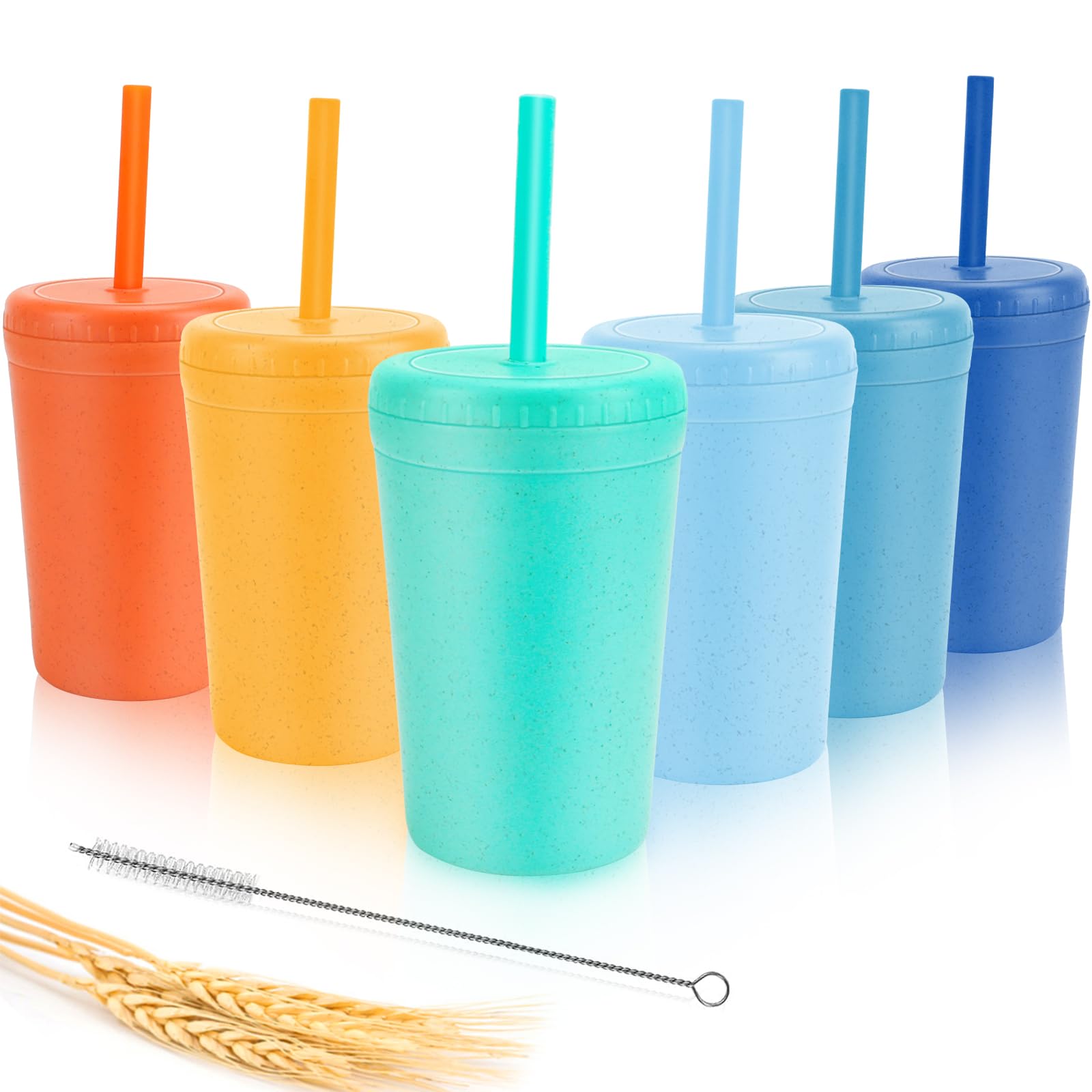 shopwithgreen 10oz wheat straw cup with lid for spill-resistant everyday use