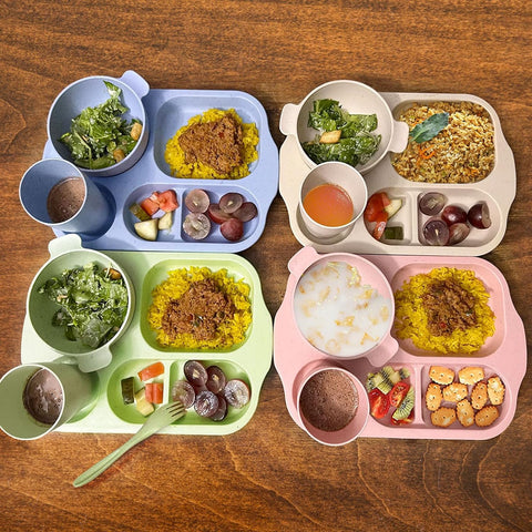 Shopwithgreen 20-piece set includes plates, bowls, cups, and utensils