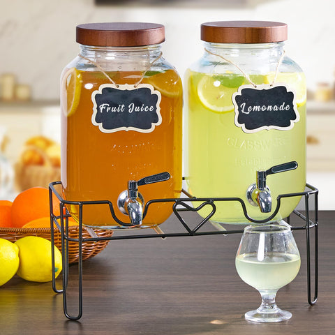 Easy-clean glass dispensers ready for next use