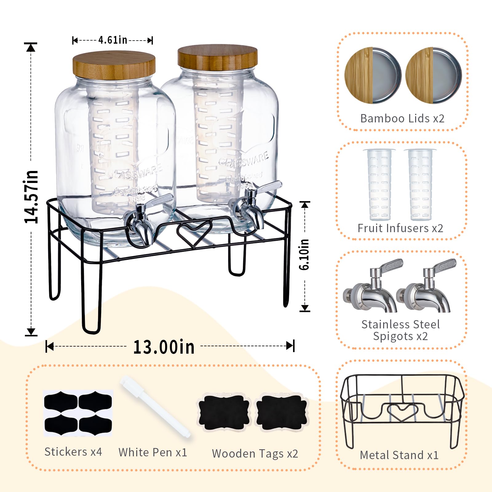 ShoreHao fruit infuser inside the dispenser for fresh, flavorful drinks