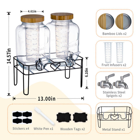 ShoreHao fruit infuser inside the dispenser for fresh, flavorful drinks