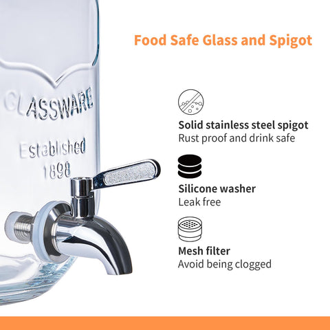 Leak-proof gasket and spigot design for tidy serving
