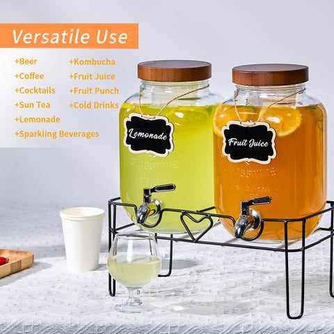 ShoreHao dispensers arranged in a party beverage setup