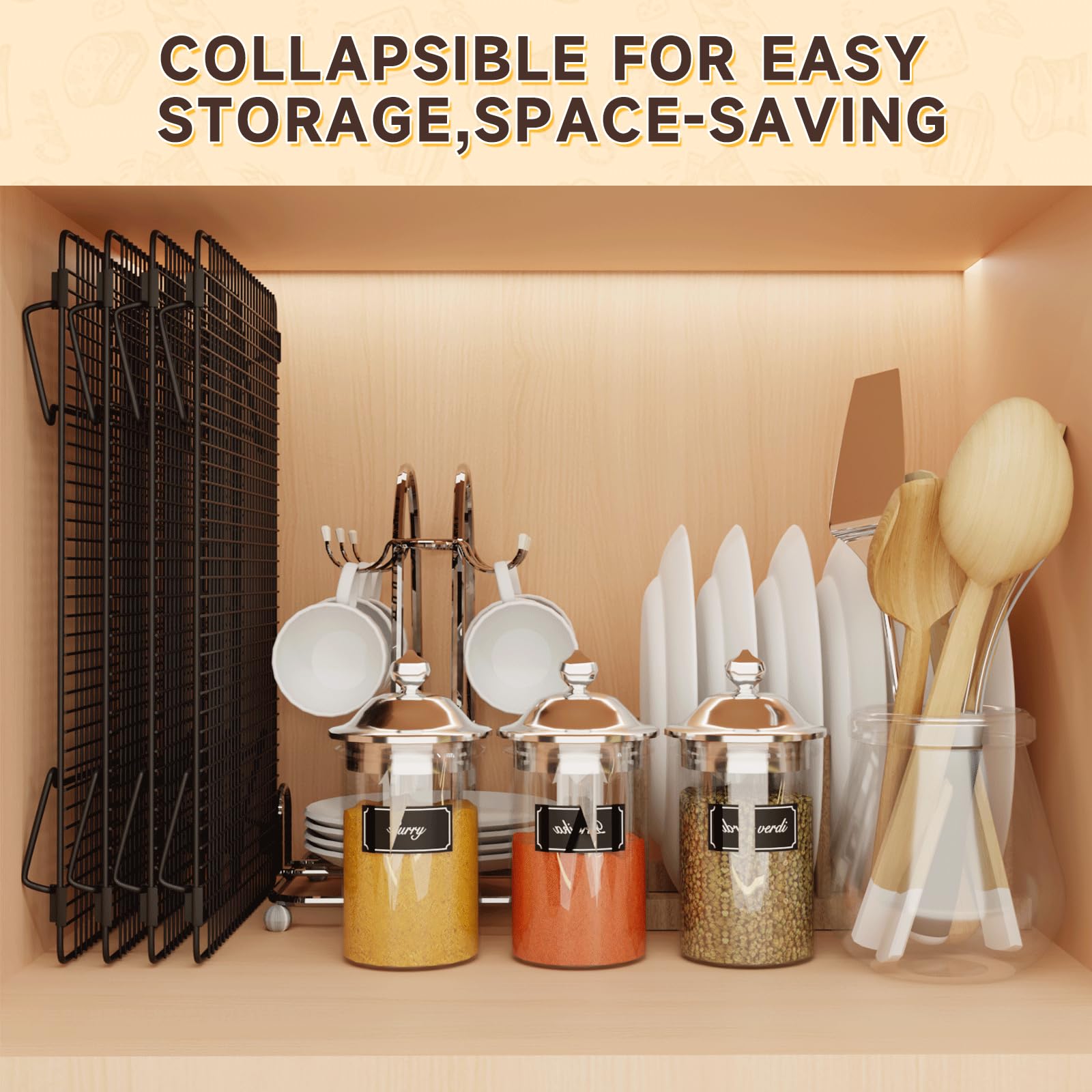 SHOUNAJIA cooling rack folds flat for compact storage