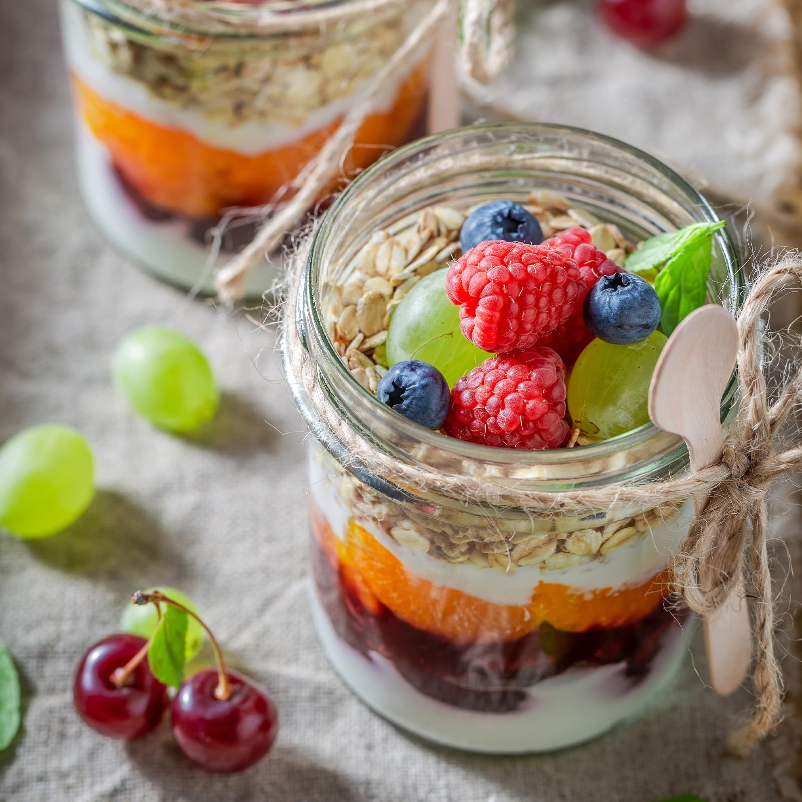 Chia pudding or yogurt stored fresh in Showin jar