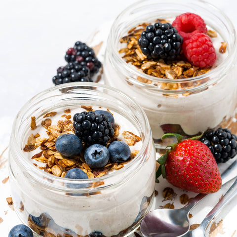 Glass jars safe for fridge and dishwasher for easy cleanup