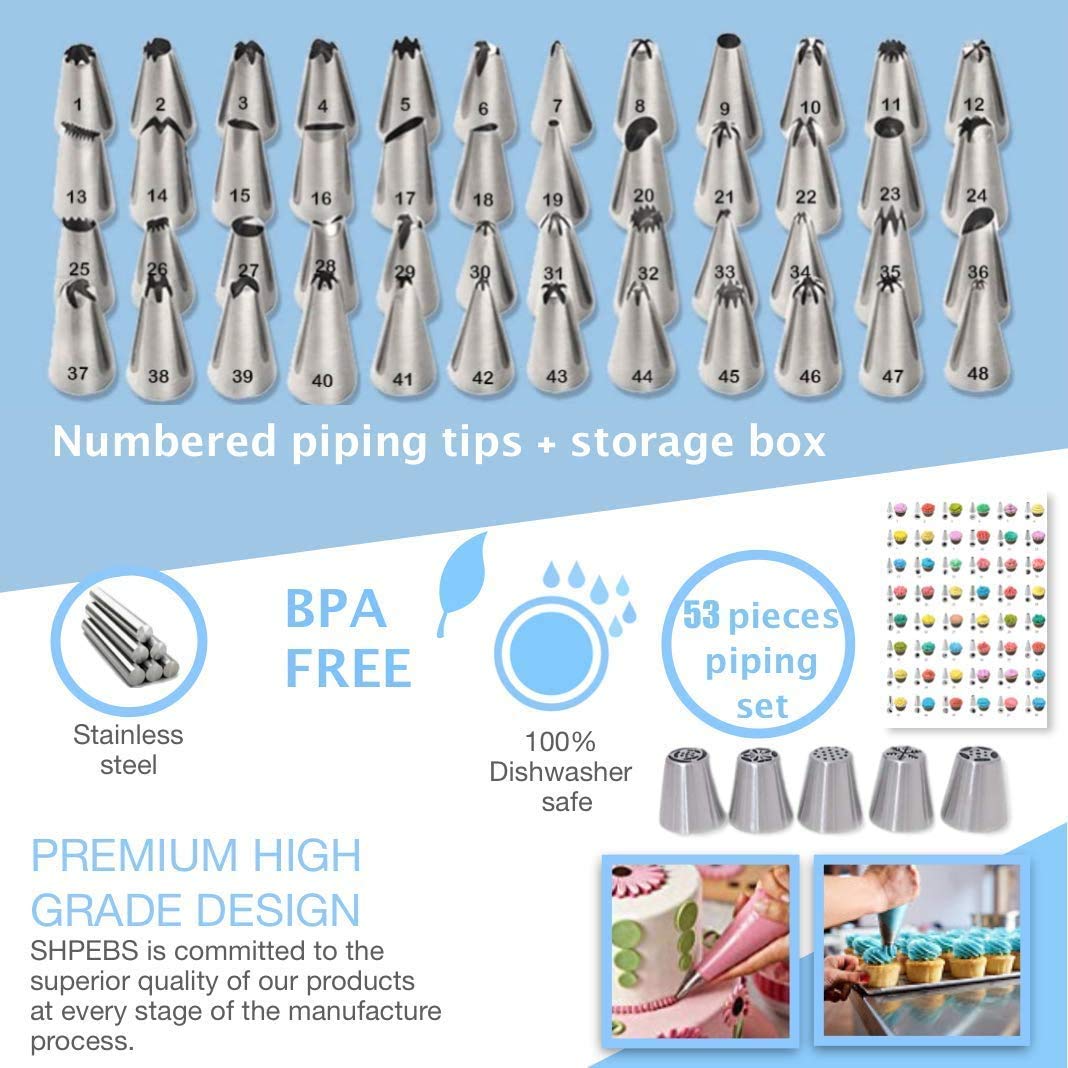 Shpebs silicone pastry bags reusable for mess-free piping