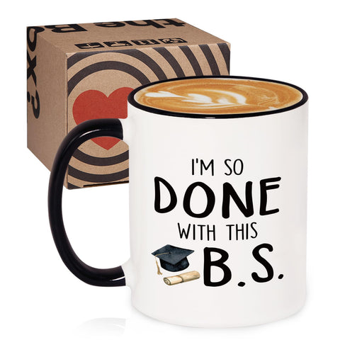 Shqiueos graduation mug science graduates desk companion for study breaks.