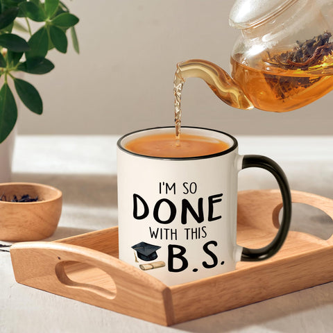 Shqiueos graduation mug non-toxic lead-free print ensures safe daily use.