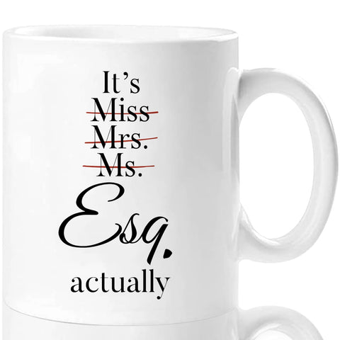 Shqiueos lawyer mug front view, ideal for daily coffee at the desk.