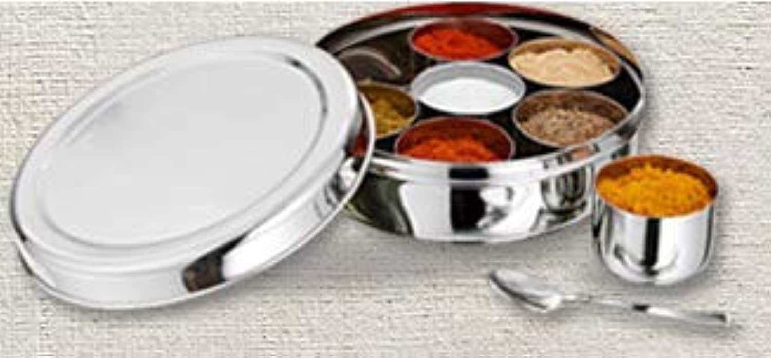Shradha Trading masala box lid removed, ready to fill spices.
