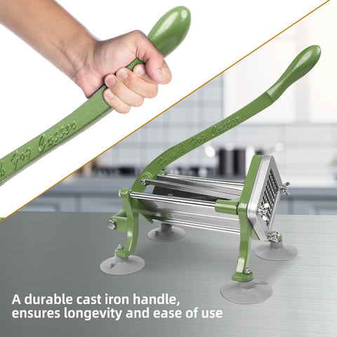 SHSYCER cutter 1-2 inch blade enables thicker fry cuts
