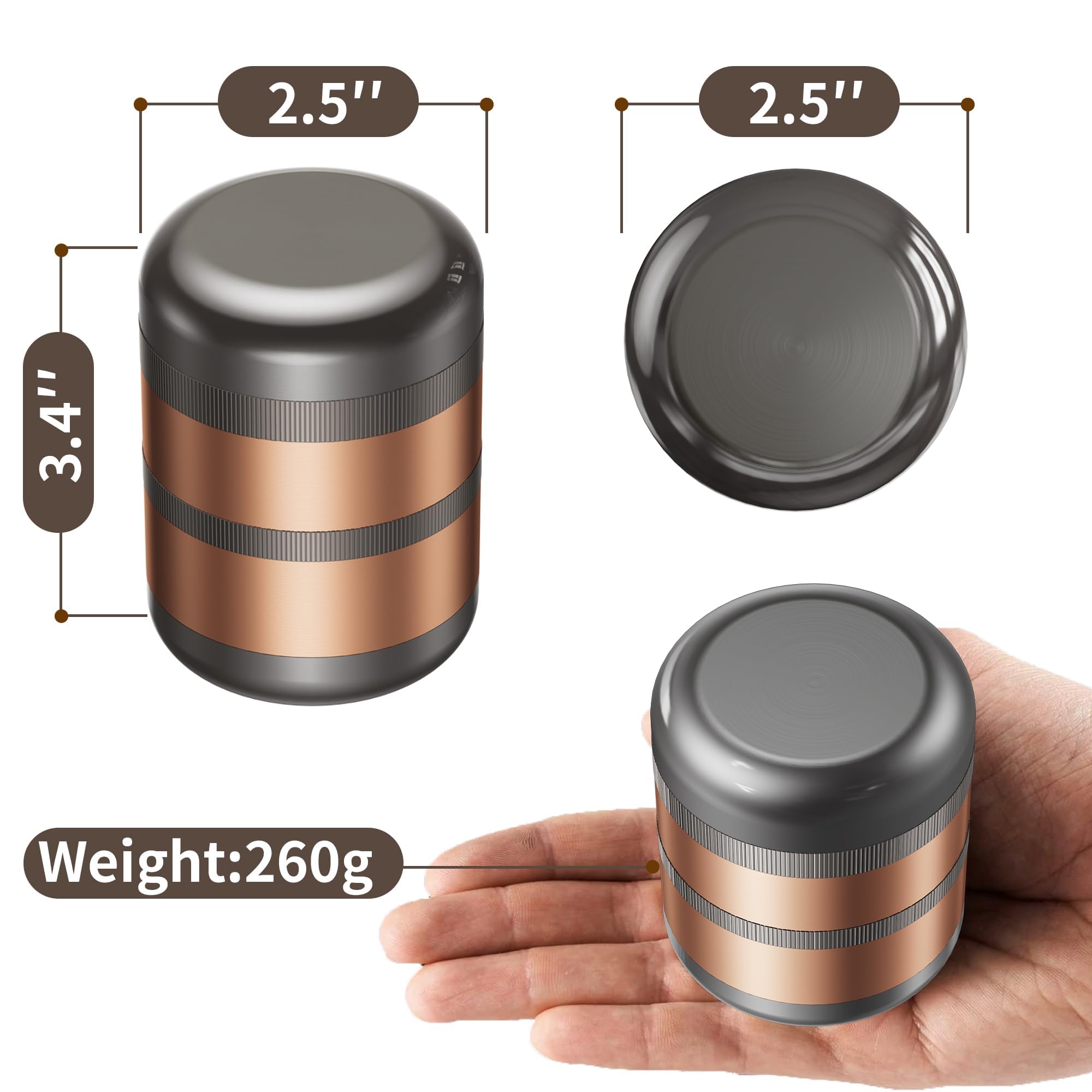 SHUAIYONGLAN grinder portable design ideal for travel and storage
