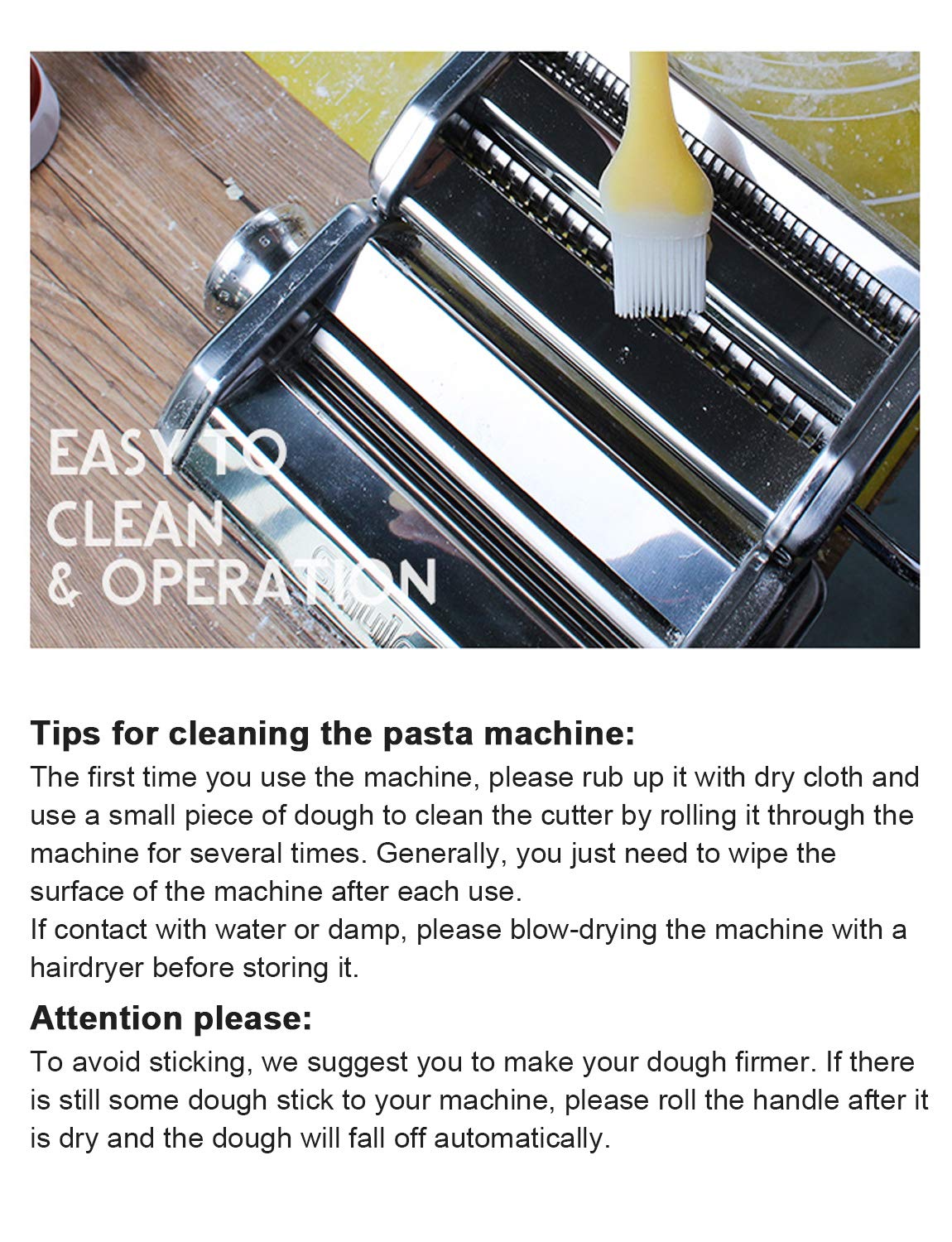 Shule easy cleaning with dry cloth after rolling and cutting.