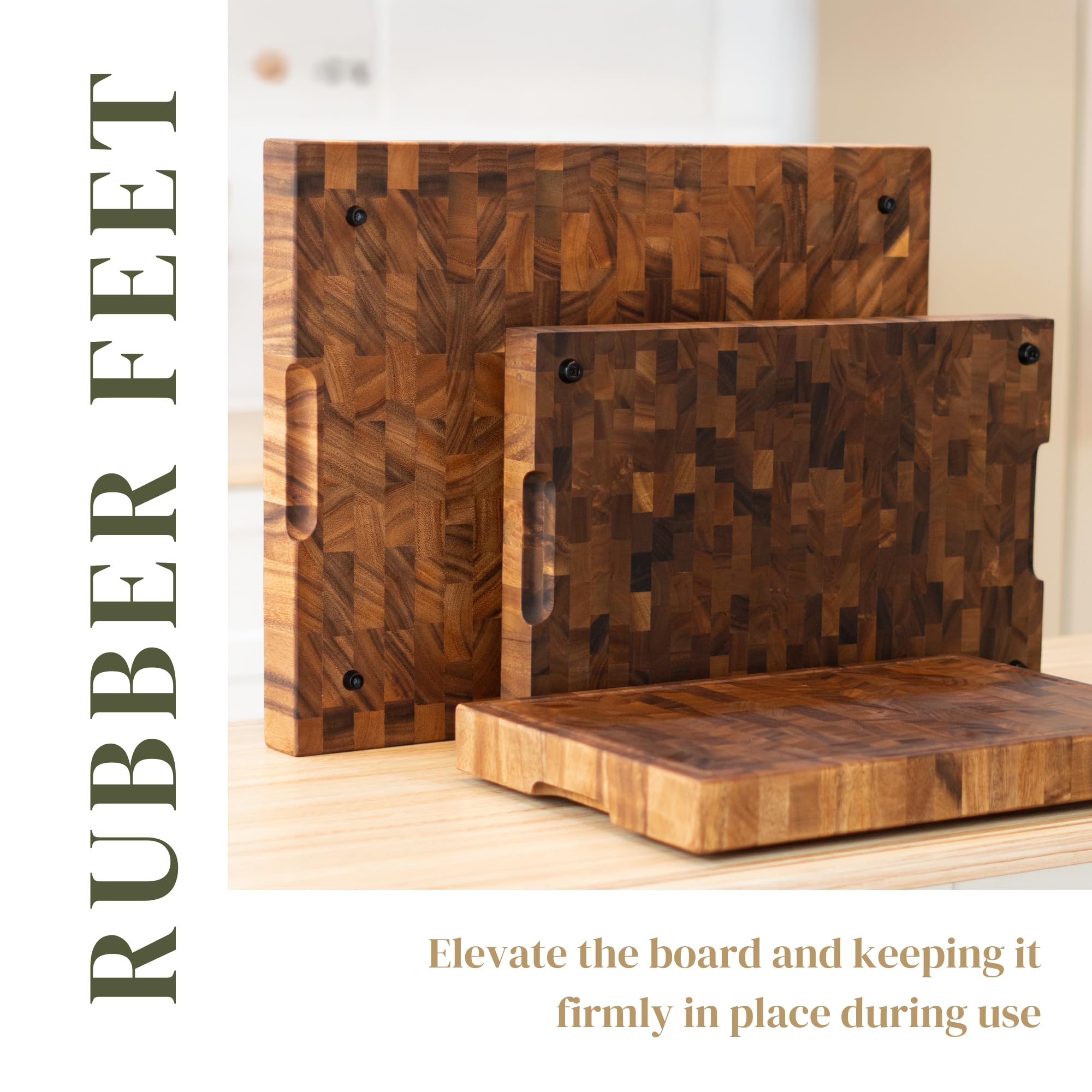 SHUMARU built-in handles facilitate moving from prep to serving.