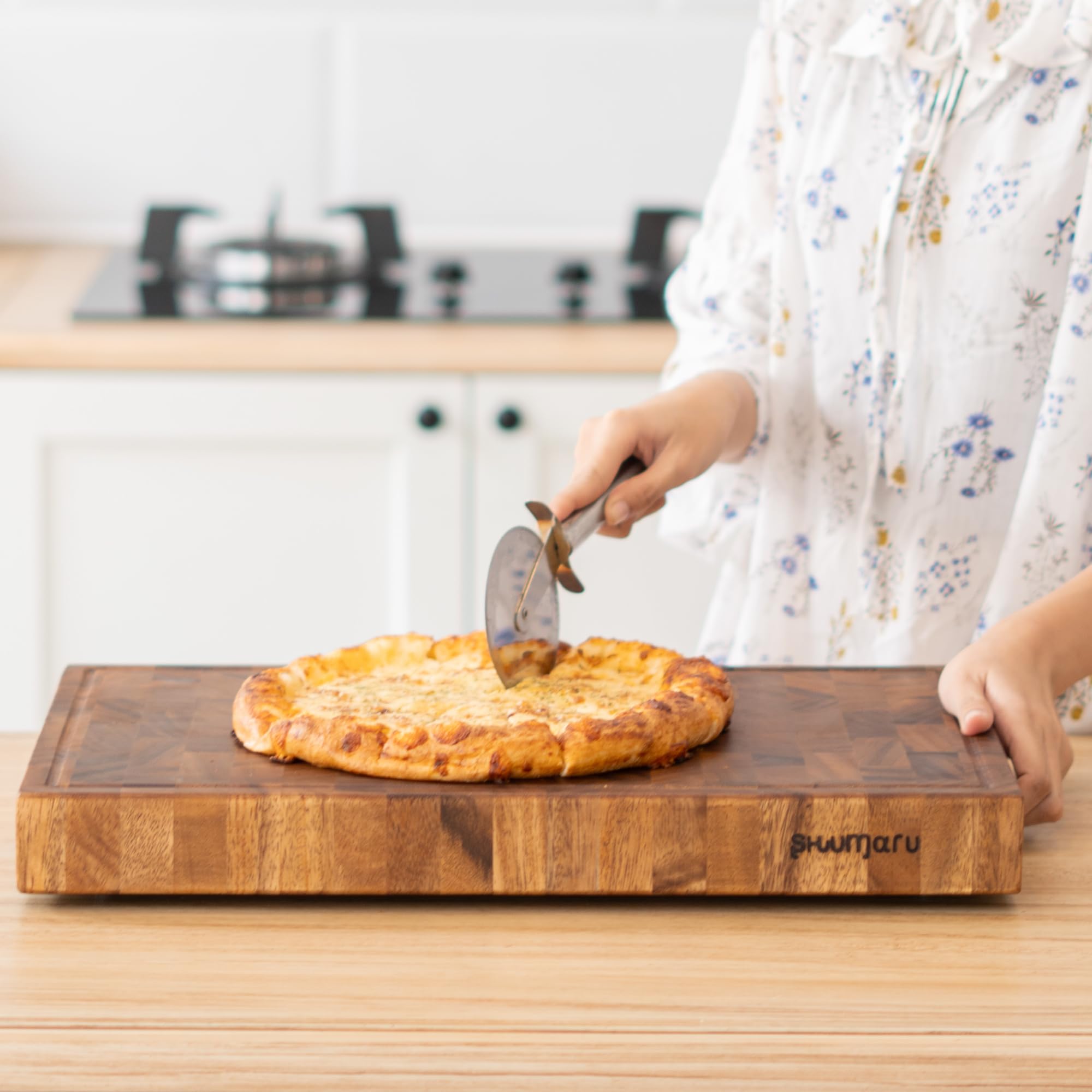 SHUMARU handmade in Bali adds artisan charm to kitchens.