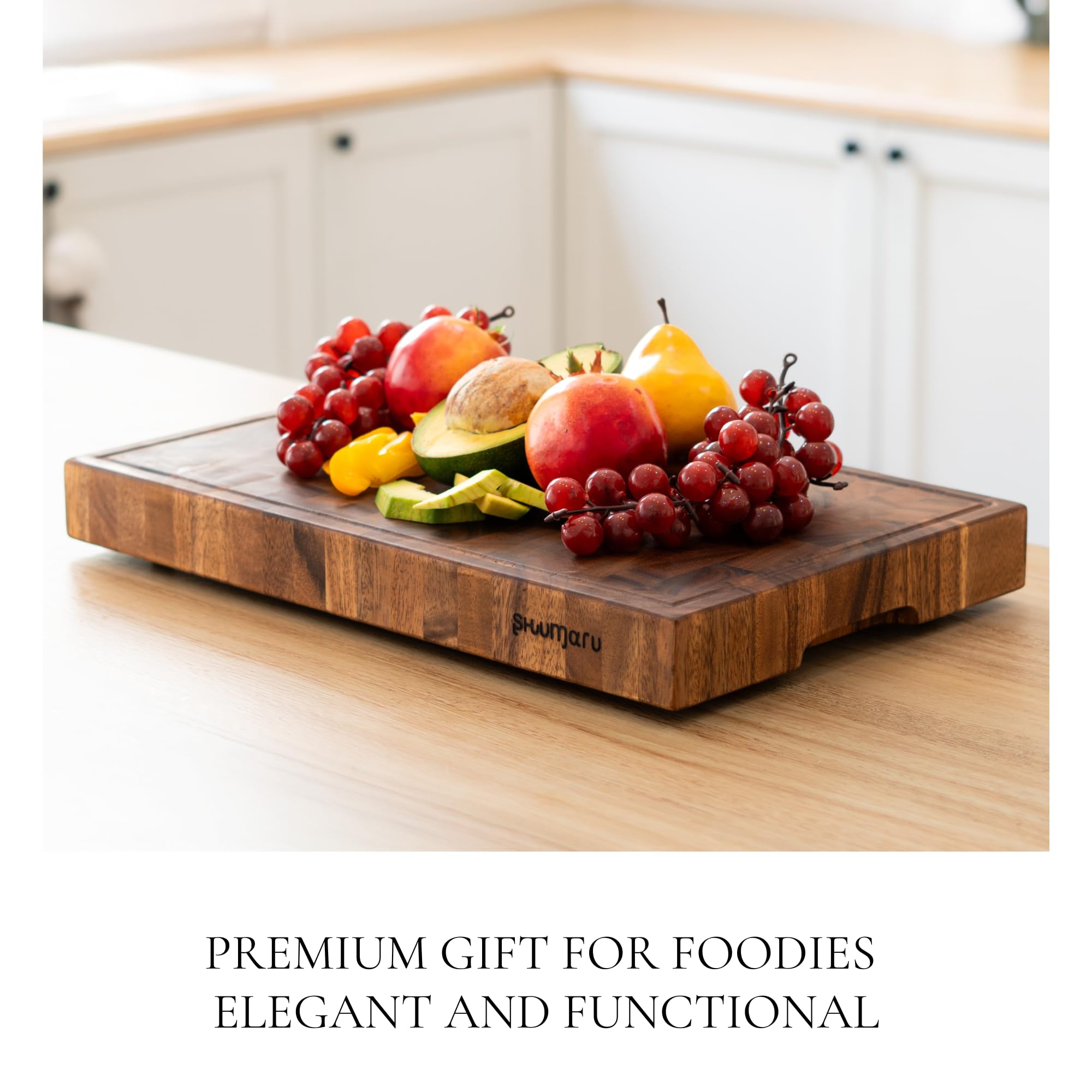 SHUMARU natural oil finish highlights grain with food-safe protection.