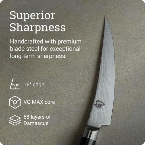 Shun Classic 6-Inch Boning Knife left-handed grip for control and balance