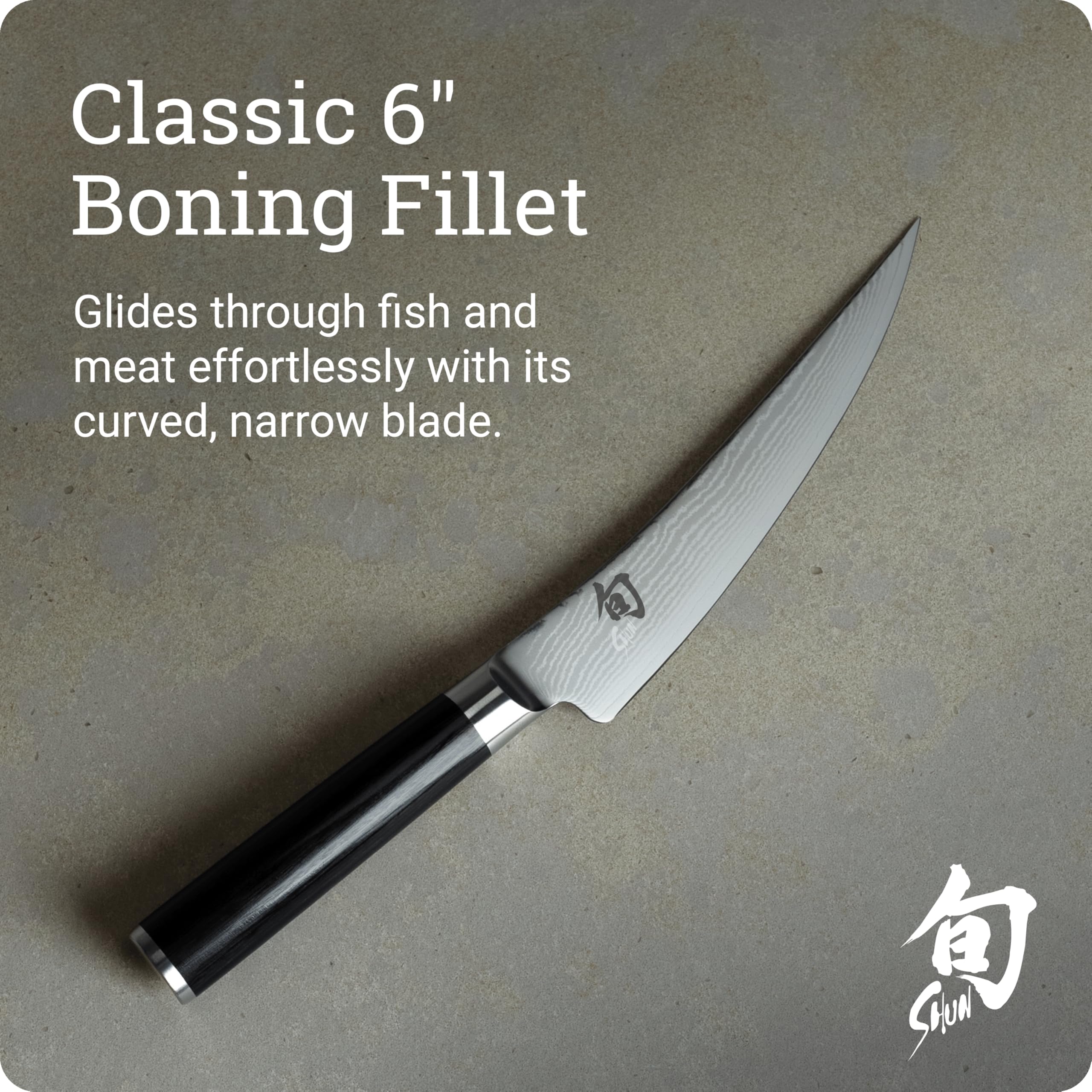 Shun Classic 6-Inch Boning Knife Pakkawood handle for comfortable grip