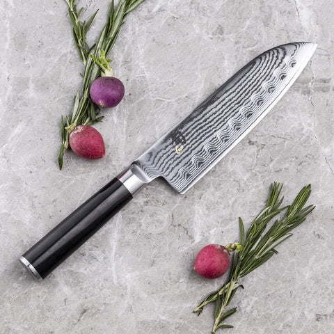 Shun Classic Pakkawood handle offering a comfortable, secure grip