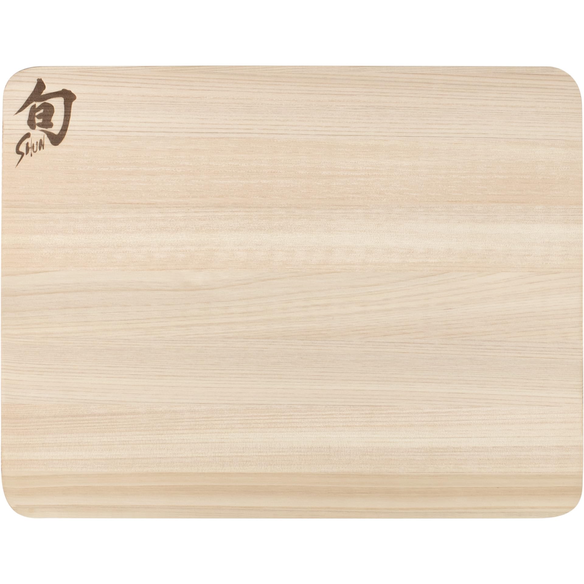 Shun Hinoki small cutting board top view for precise prep in compact kitchens