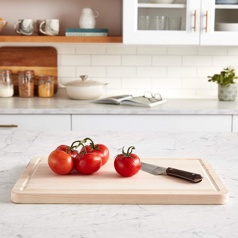 Shun Hinoki wood aroma and graceful grain for elegant prep surfaces
