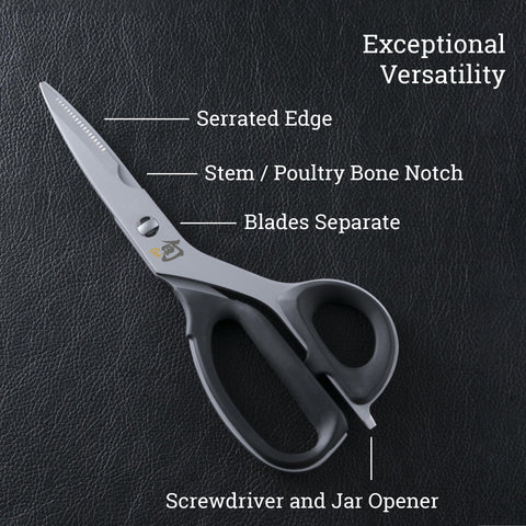 Shun kitchen shears handcrafted in Japan symbolizing quality