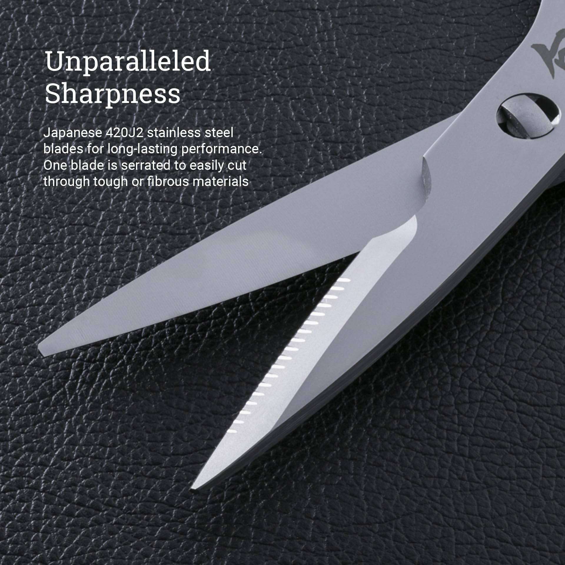 Shun kitchen shears non-slip handle for safe wet use