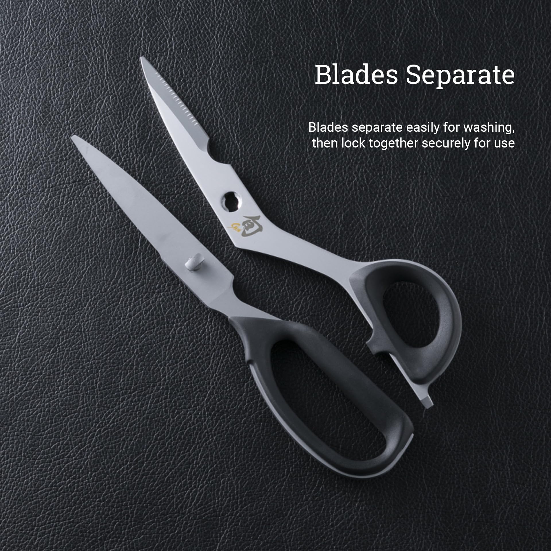 Shun kitchen shears opening packages efficiently
