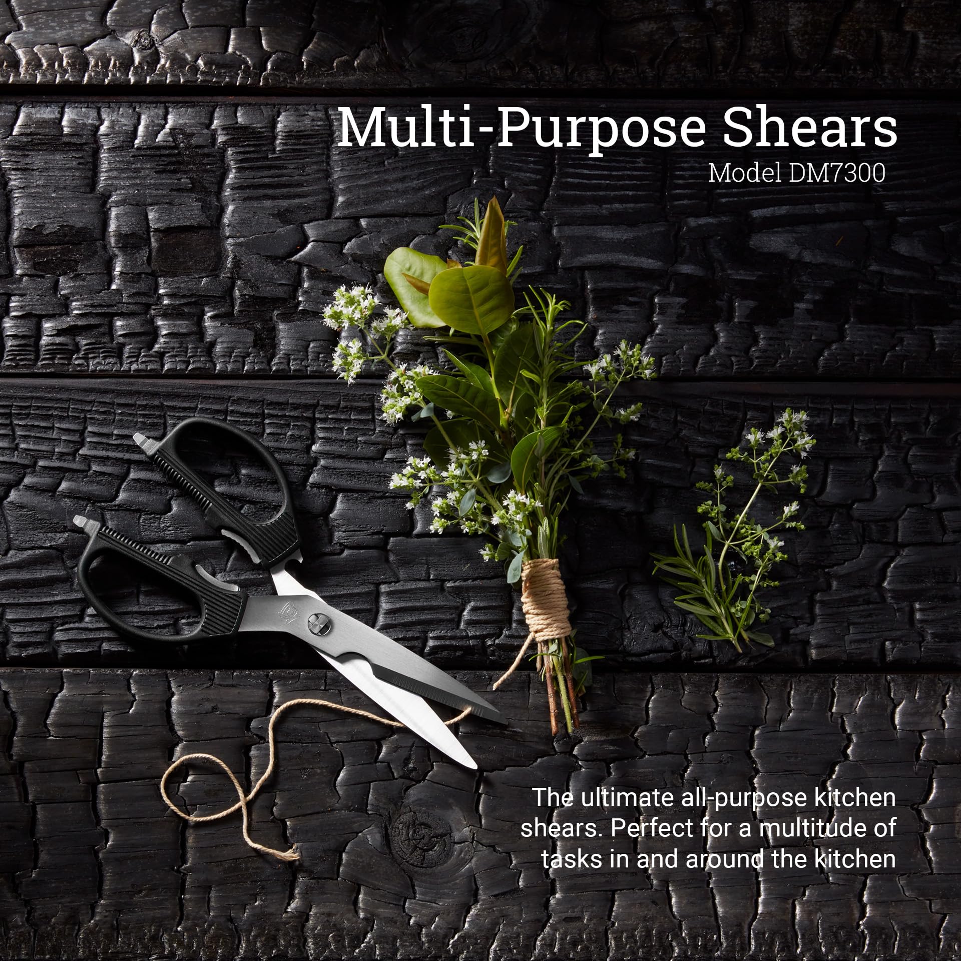 Shun kitchen shears with bottle opener for convenient use during cooking