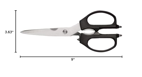Shun shears with plastic overmold handles for secure wet grip