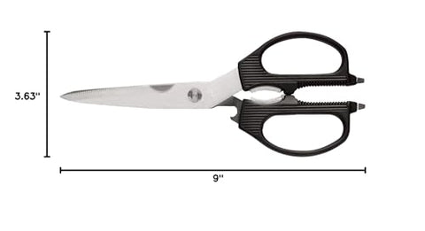Shun shears with plastic overmold handles for secure wet grip